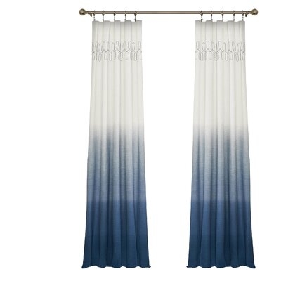 Higbee 100% Cotton Ombre Sheer Rod Pocket Single Curtain Panel - Image 0