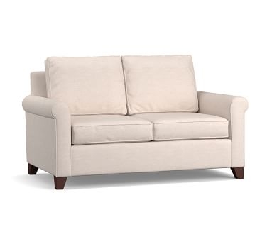 Cameron Roll Arm Upholstered Deep Seat Grand Sofa 3-Seater 98", Polyester Wrapped Cushions, Performance Heathered Basketweave Alabaster White - Image 4