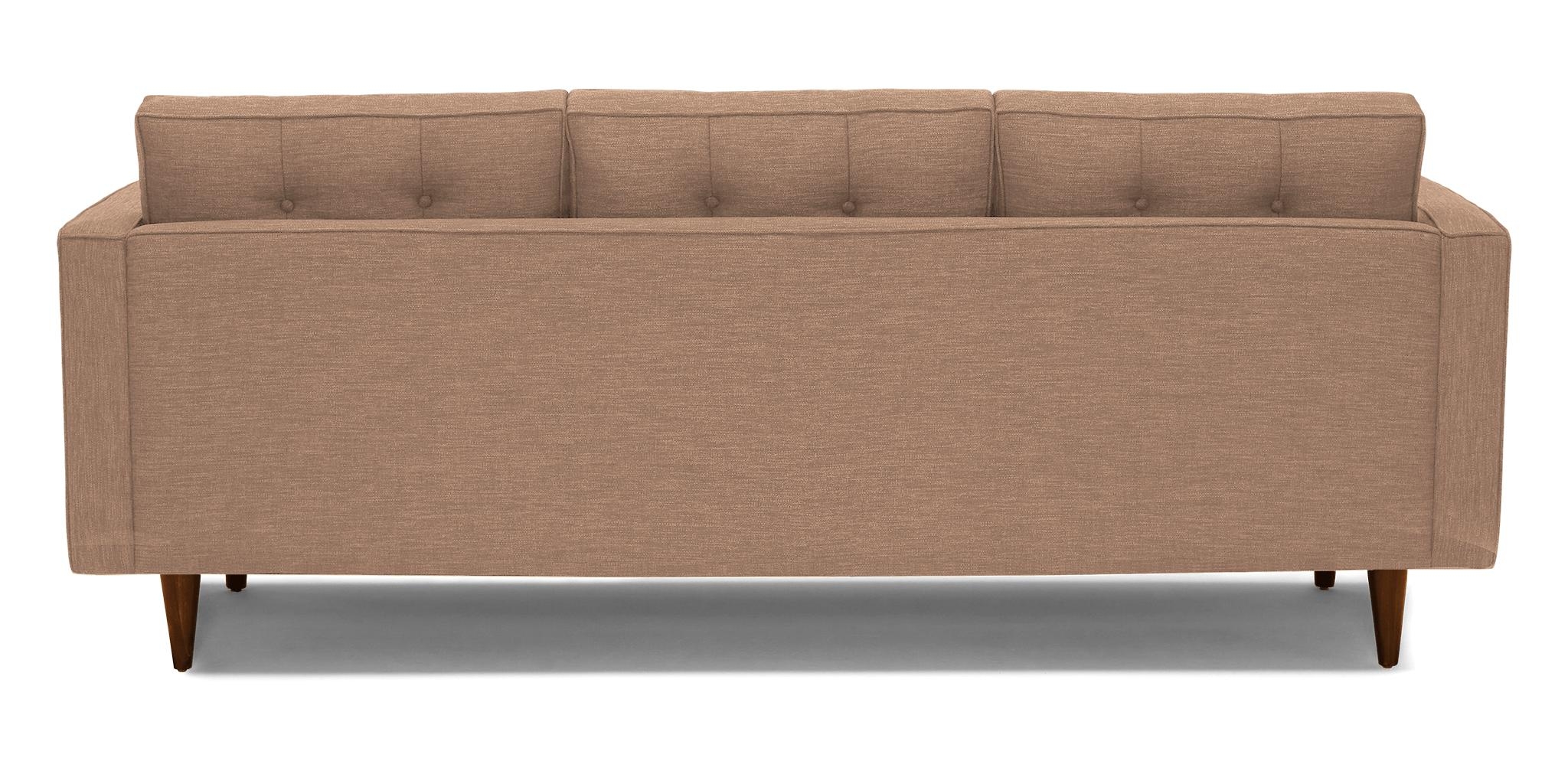 Pink Braxton Mid Century Modern Sofa - Royale Blush - Mocha - Image 4