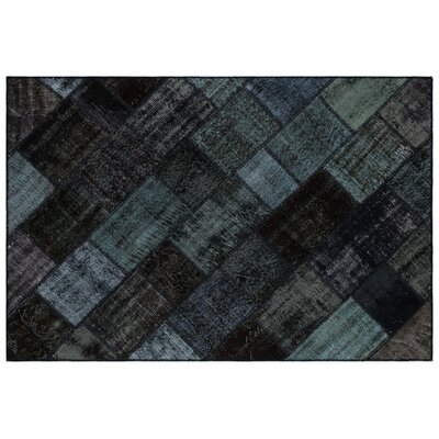 One-of-a-Kind Manns Hand-Knotted 1960s Turkish Black/Gray 5'1" x 7'7" Area Rug - Image 0