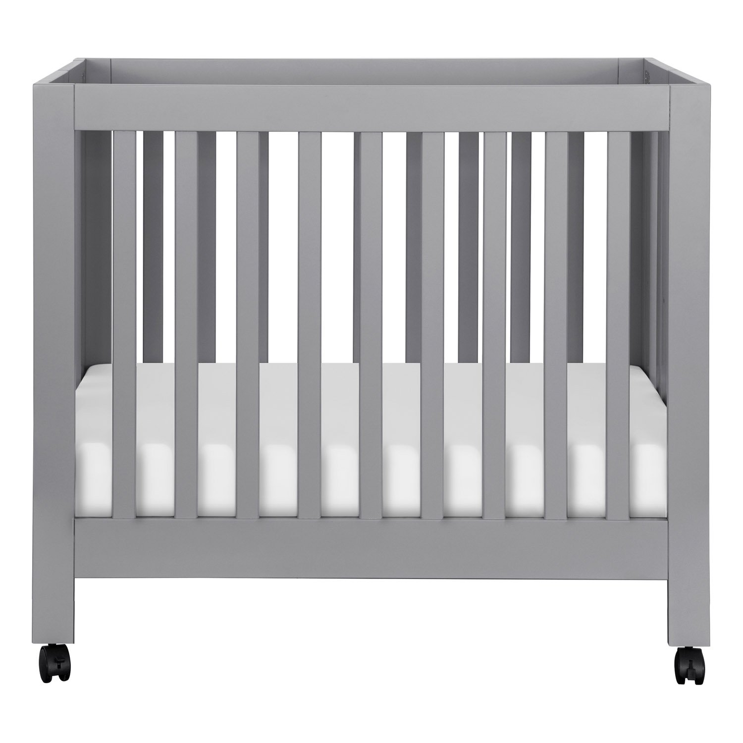 Babyletto Origami Modern Classic Grey Collapsible Mini Crib - Image 1
