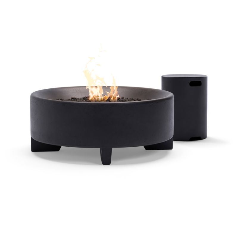 Neighbor ™ Rook Round Charcoal Natural Gas Fire Table - Image 6