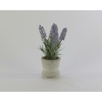 5.52" Artificial Flowering Plant in Pot - Image 0