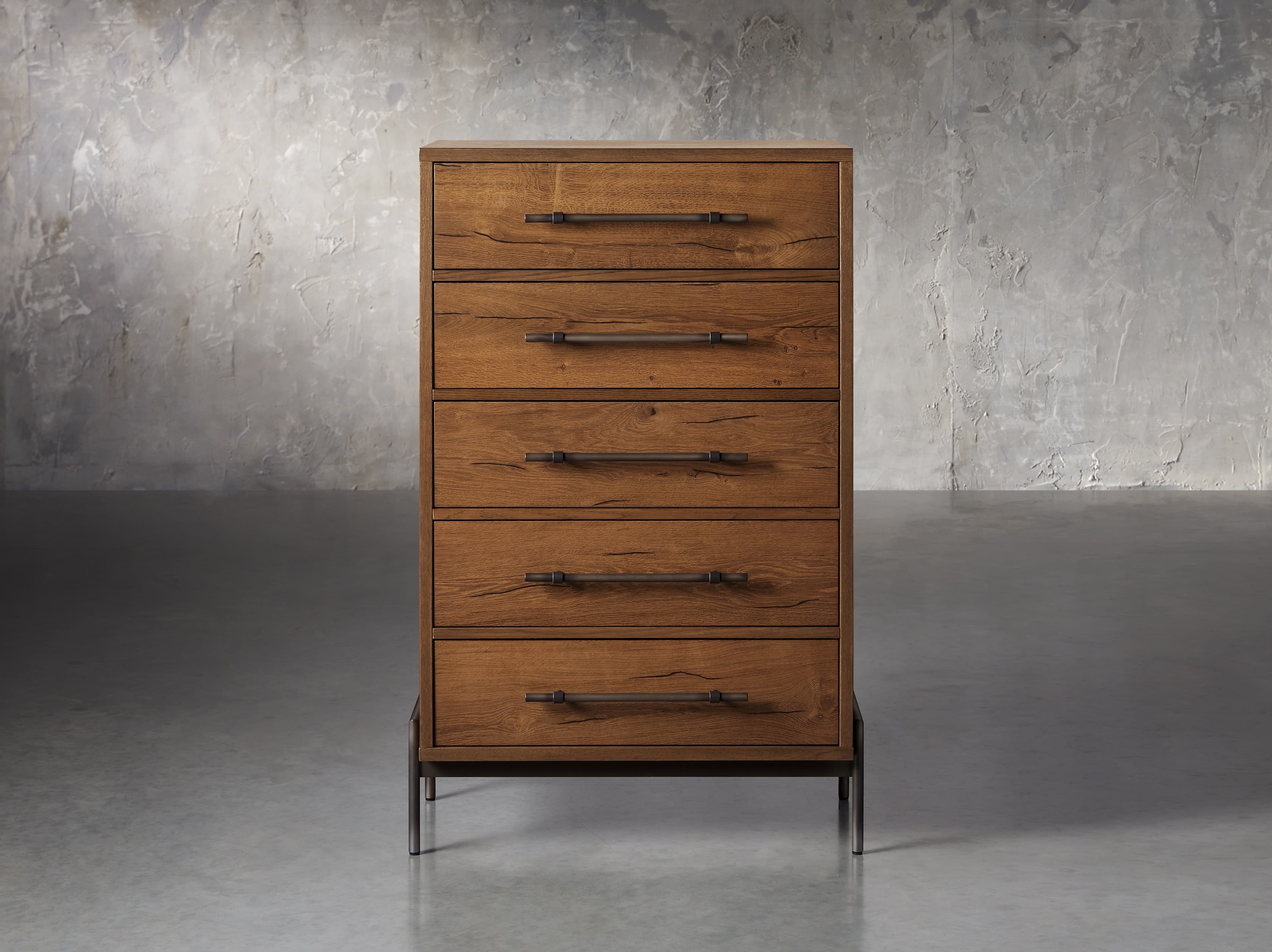 Sullivan Five-Drawer Dresser in Wood Brown  Northman Oak - Image 0