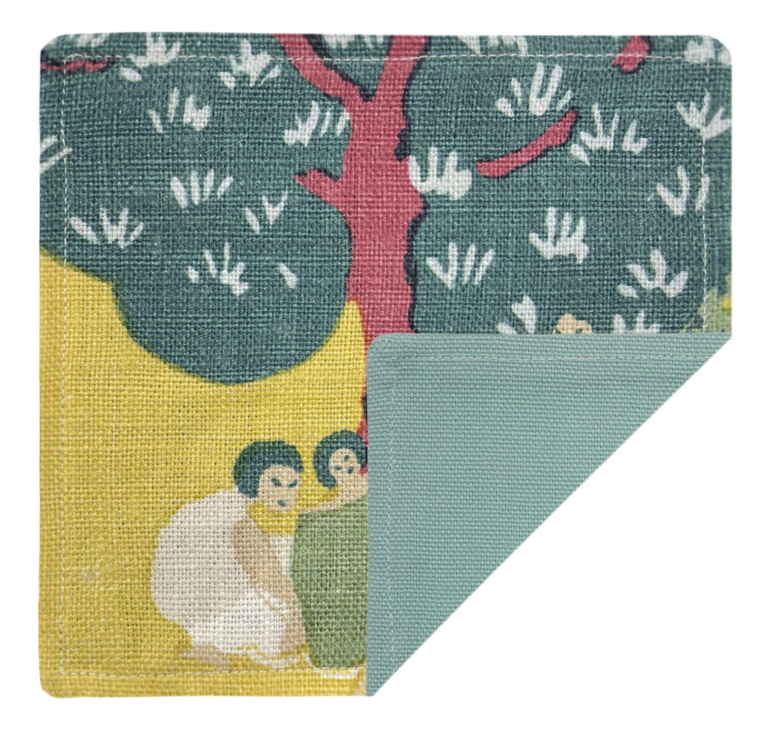 COCKTAIL NAPKINS :: PEARL RIVER // YELLOW | SCHUMACHER - Eucalyptus - Image 2