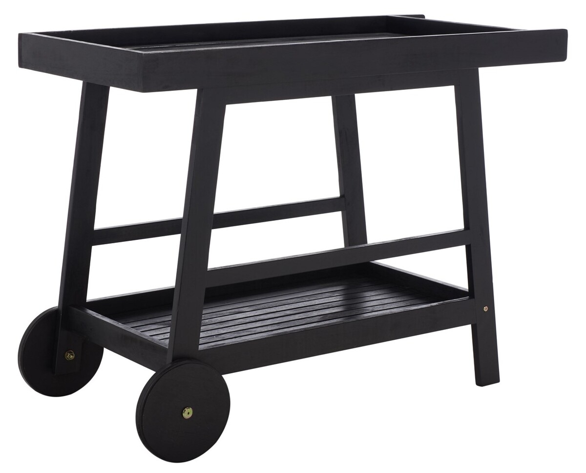 Renzo Bar Cart - Black - Safavieh - Image 8