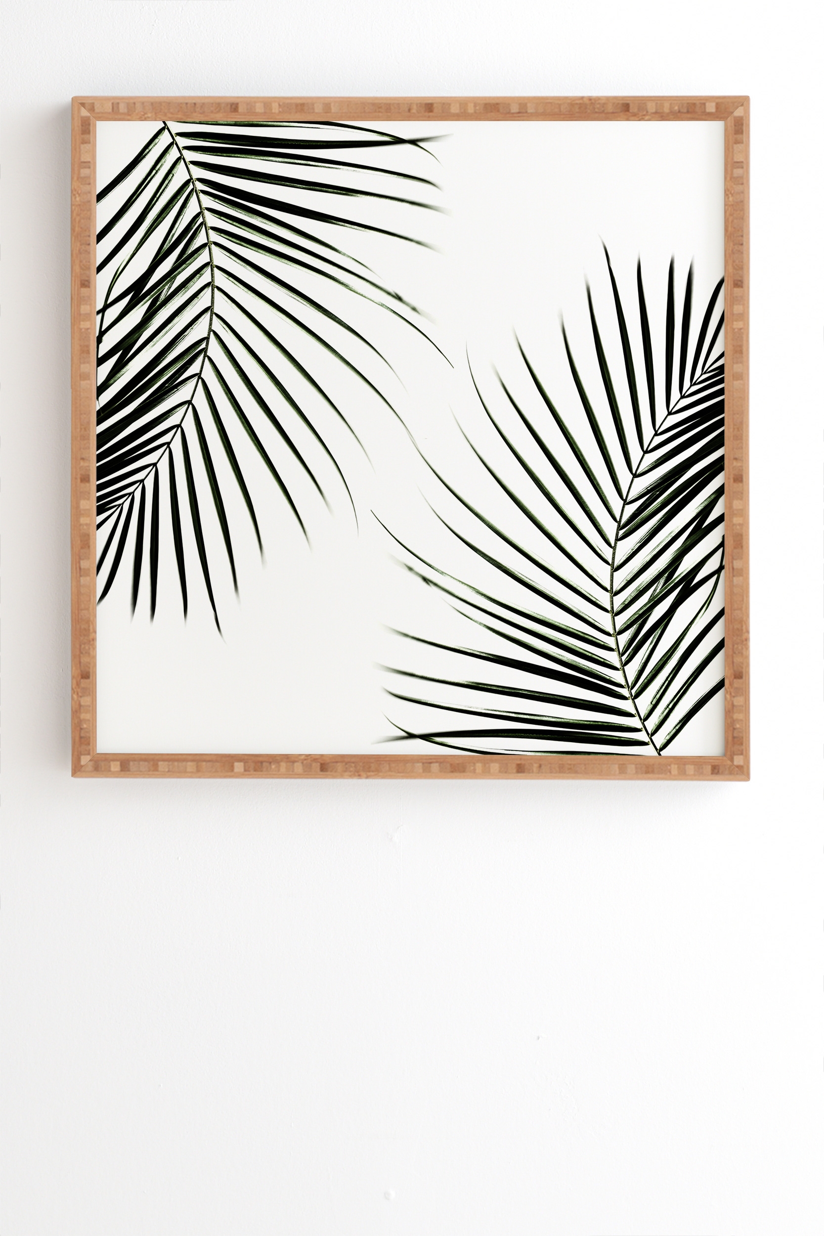 Palm Leaves 9 by Mareike Boehmer - Framed Wall Art Bamboo 11" x 13" - Image 1