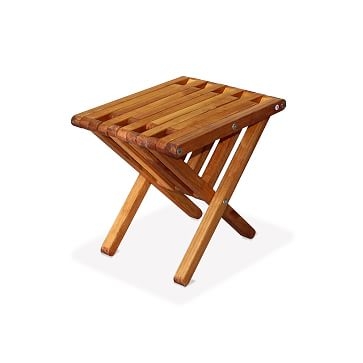 Solid Pine Side Table, Light Brown - Image 0