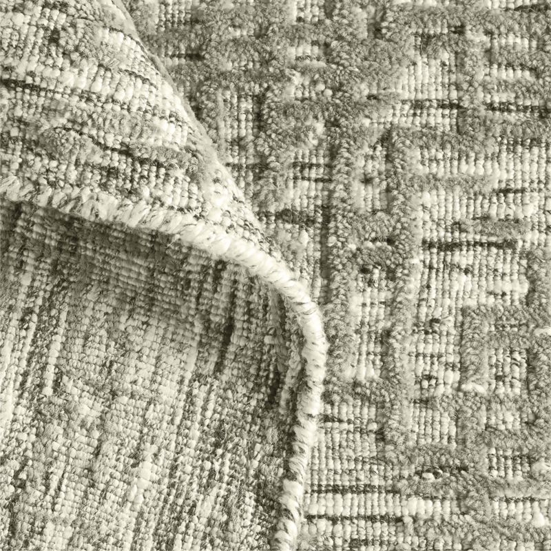 Montauban Wool Blend Handwoven Grey Area Rug 12'x15' - Image 3