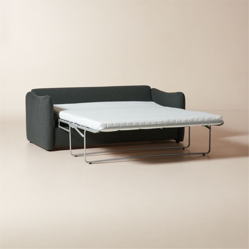 Tuffare 79.25" Charcoal Grey Performance Fabric Sleeper Sofa - Image 4