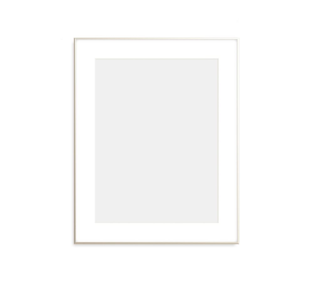 Thin Metal Gallery Frame, 3" Mat, 18x24 - Warm Silver - Image 0
