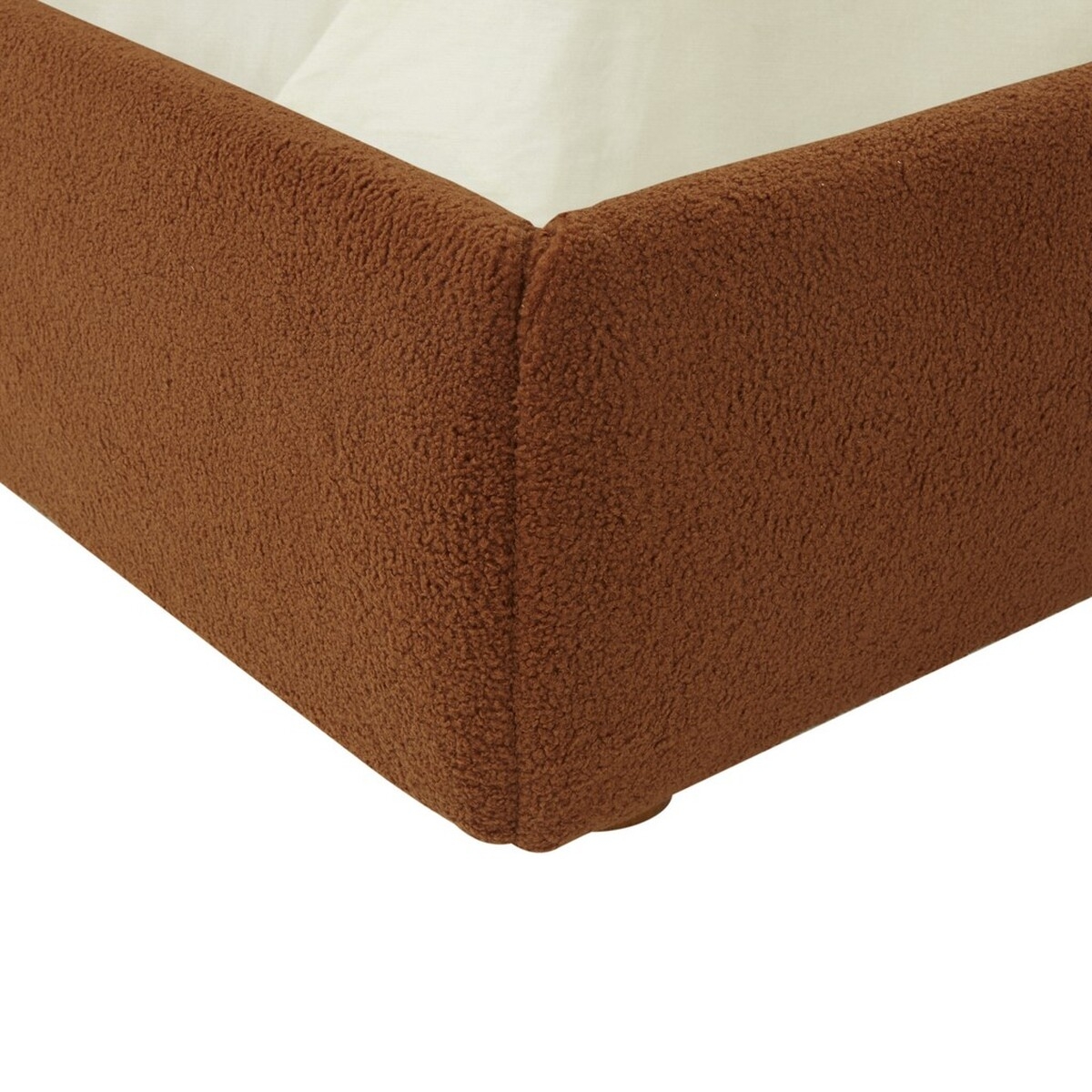 Callahan Boucle Bed - Rust / Walnut - Image 3