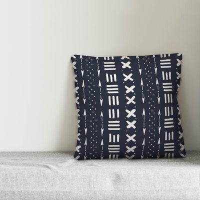 Waddell Tribal Mudcloth Pattern Throw Pillow - Image 0