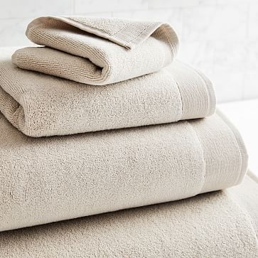 Organic Luxury Fibrosoft Towel, Washcloth, Oatmeal - Image 1