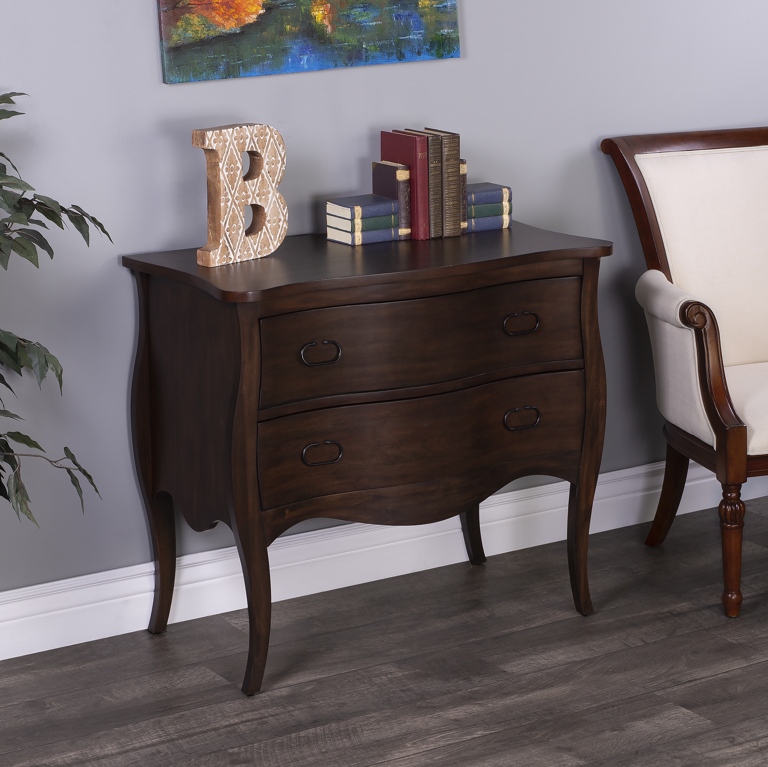 Rochelle Antique Walnut 2 Drawer Chest - Image 3