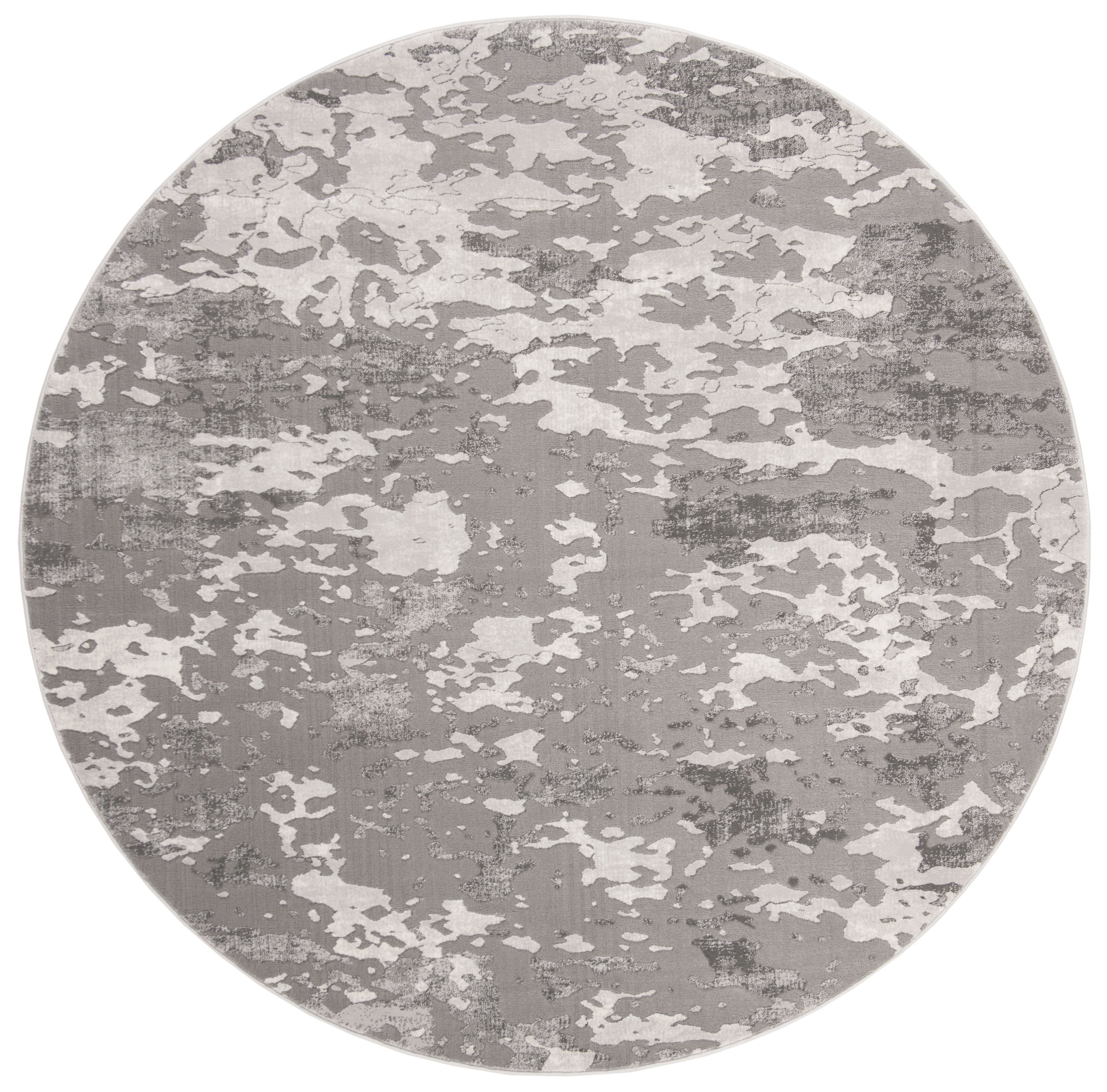 Arlo Home Woven Area Rug, LUR184F, Grey/Light Grey,  6' 7" X 6' 7" Round - Image 0