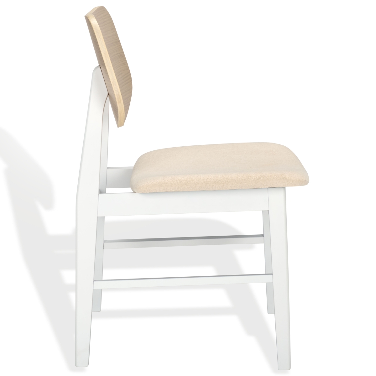 Rhonda Wood Dining Chair - White Washed / White - Image 6
