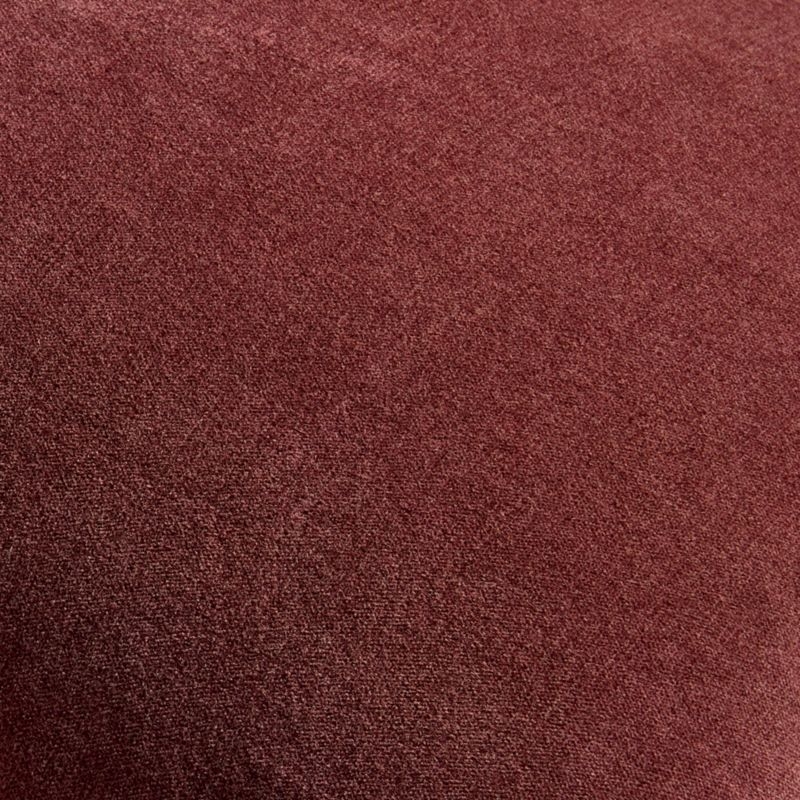Relaxed Washed Organic Cotton Velvet 20x20 Chestnut Red Throw Pillow with Down-Alternative Insert - Image 1