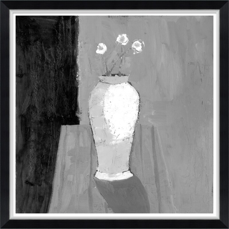 Soicher Marin Finn and Ivy 'Your Mom's Vases in Black and White 1' - Picture Frame Painting on Paper - Image 0