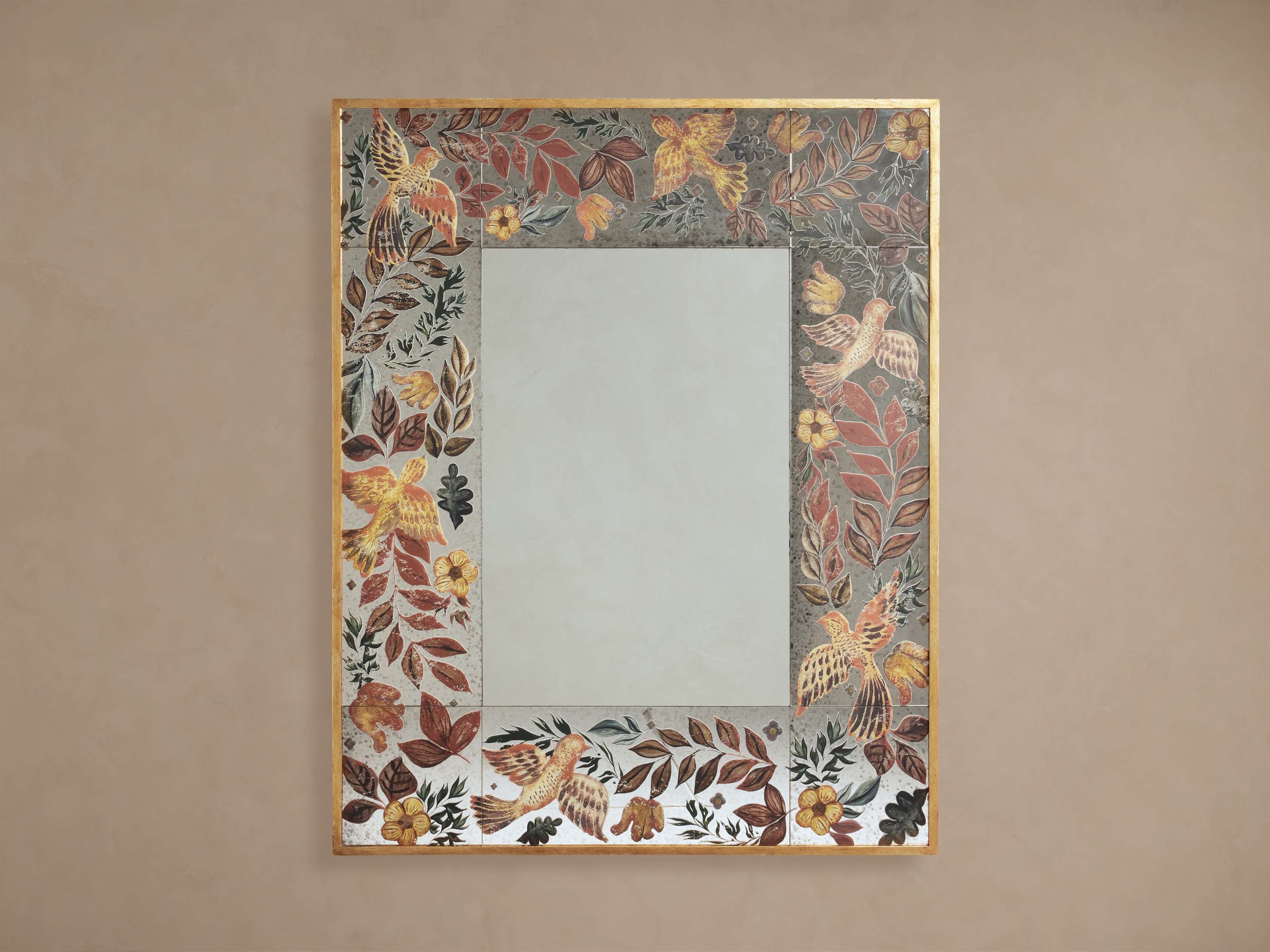 Fae Wall Mirror in Glass Brown - Image 0