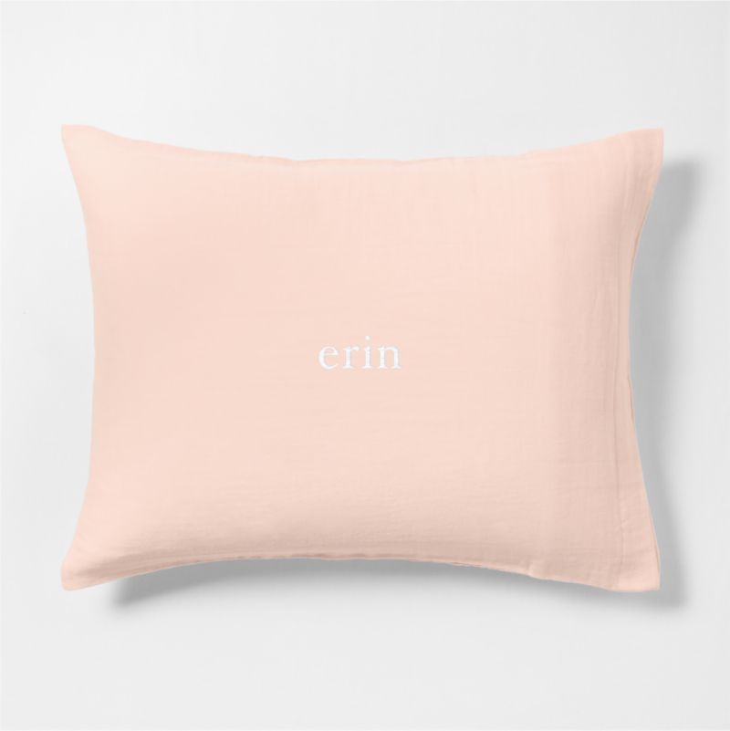 Supersoft Gauze Organic Cotton Pale Pink Standard Bed Pillow Sham - Image 1