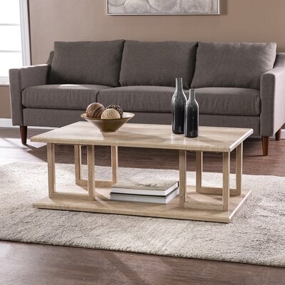 Floor Shelf Coffee Table with Storage - Image 1