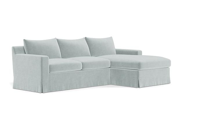 Sloan Slipcovered Right Chaise Sectional - Image 1