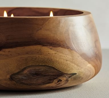 Modern Wood Scented Candle - Palo Santo, Brown, Small - Image 1