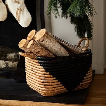 Woven Seagrass Log Basket, Set of 3 - Image 2