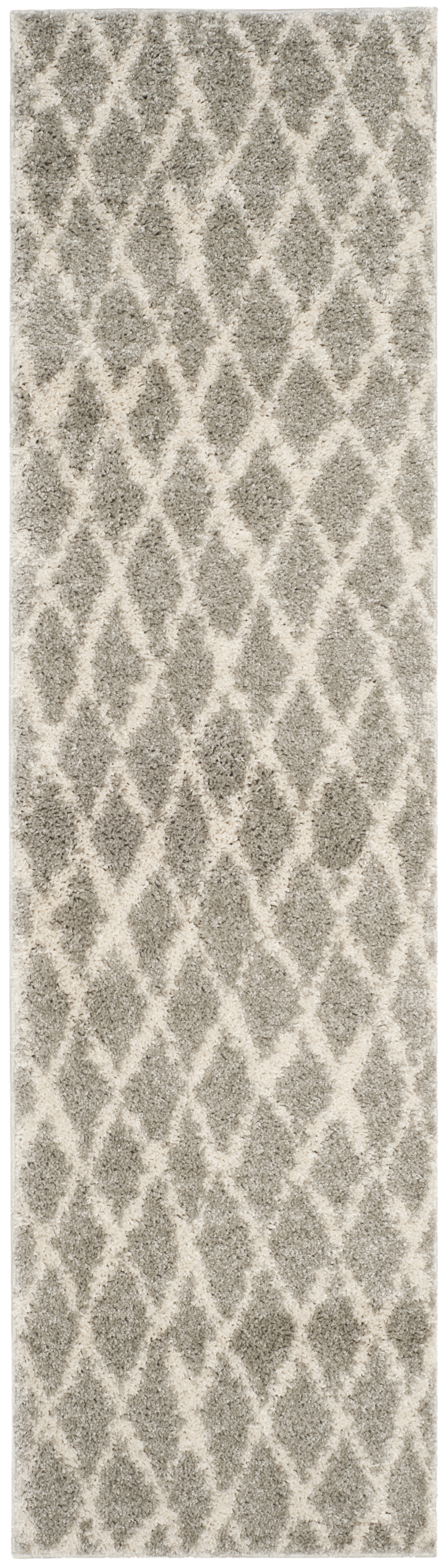 Arlo Home Woven Area Rug, BER163B, Light Grey/Cream,  2' 3" X 8' - Image 0