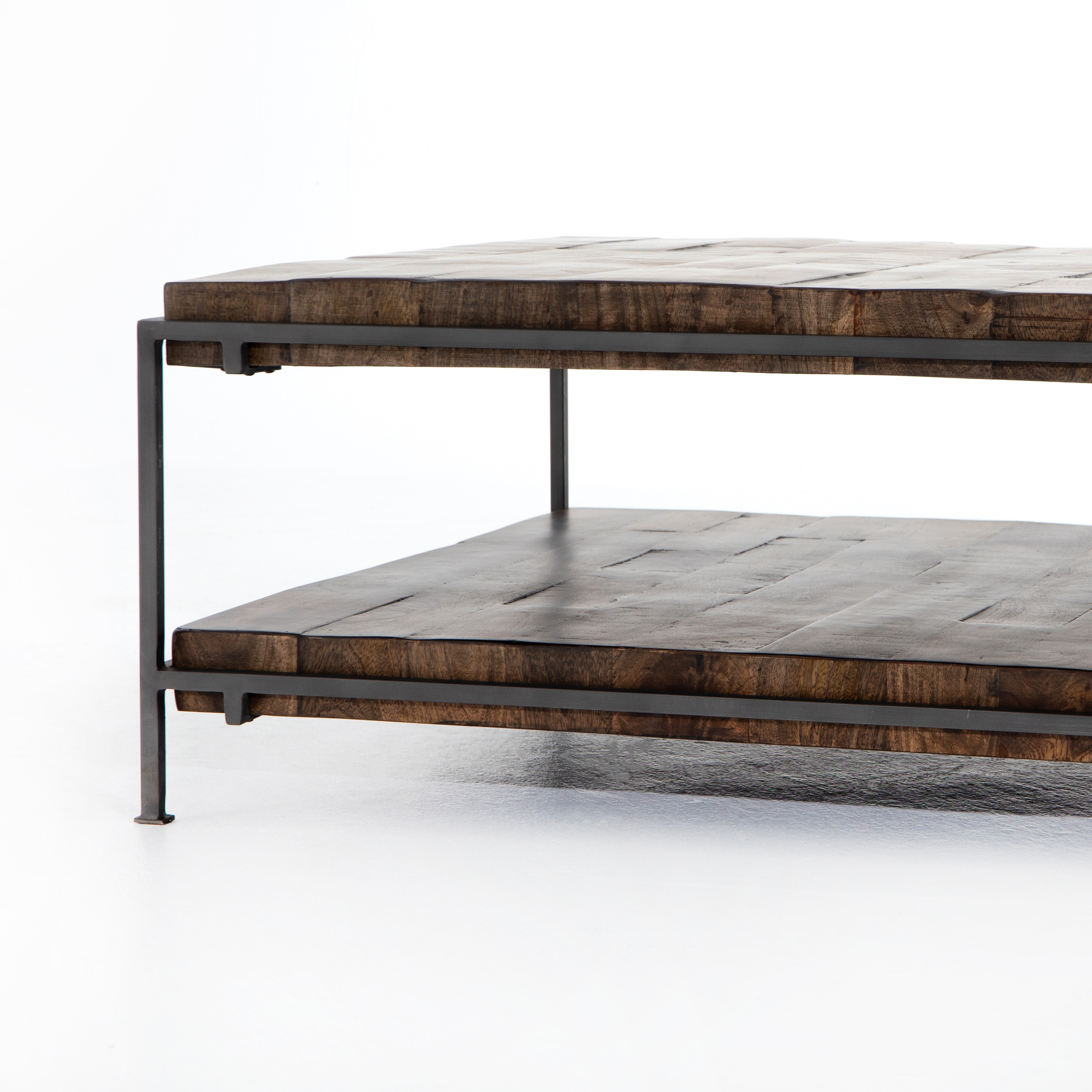 Simien Square Coffee Table - Weathered Hickory - Image 9