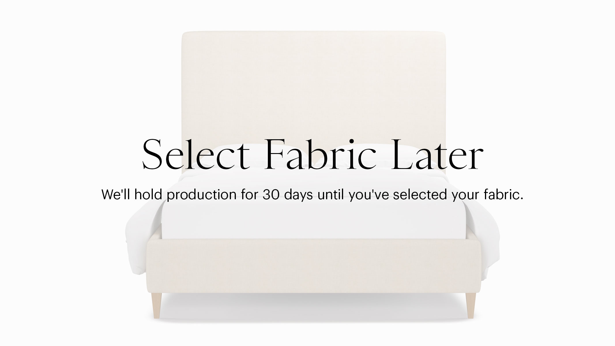 Classic Bed, Buy Now, Decide Later, Natural Square Tapered Leg, Twin - Image 0