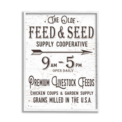The Old Feed and Seed Co-Op Sign - Textual Art Print on Canvas - Image 0