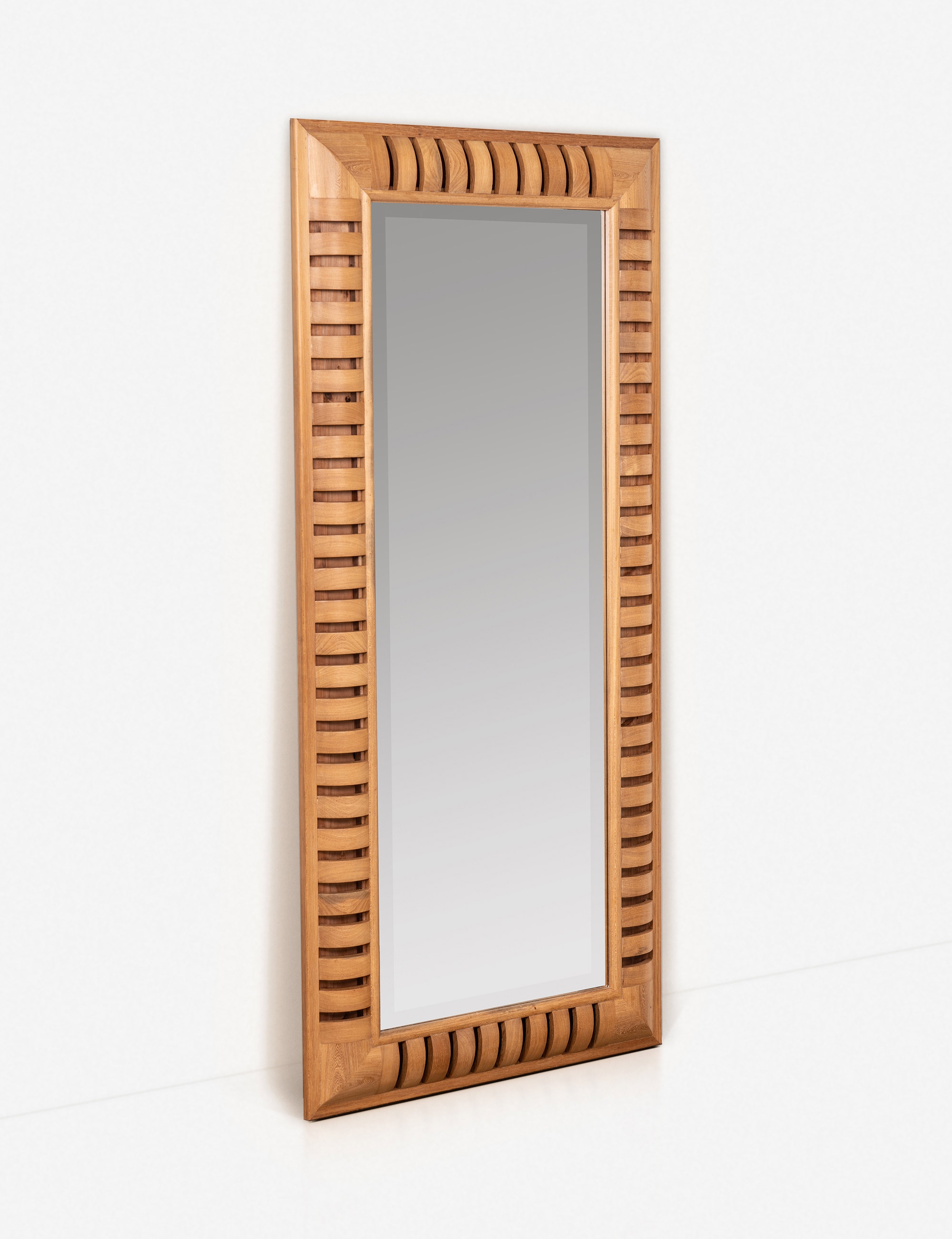 Shea Floor Mirror, Natural Wood - Image 1