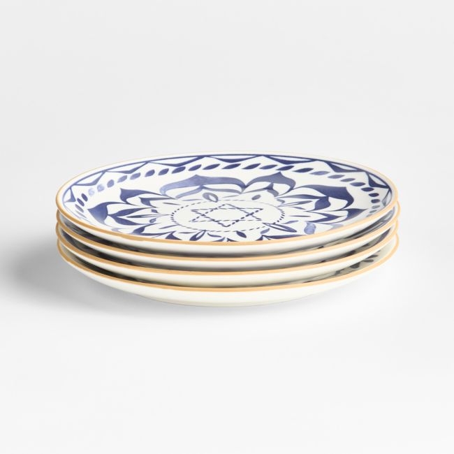 Star of David Hanukkah Salad Plates, Set of 4 - Image 0