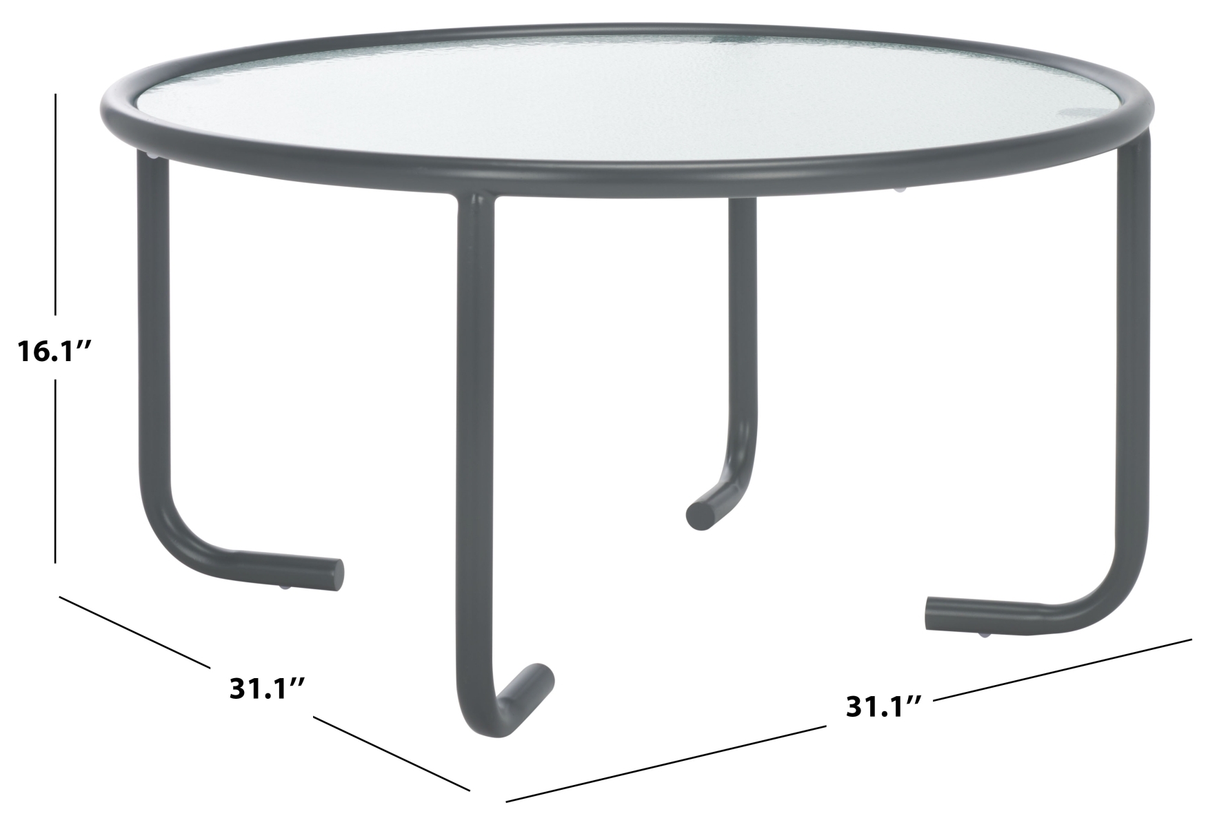 Zuzana Glass Top Coffee Table - Grey / Clear - Image 6