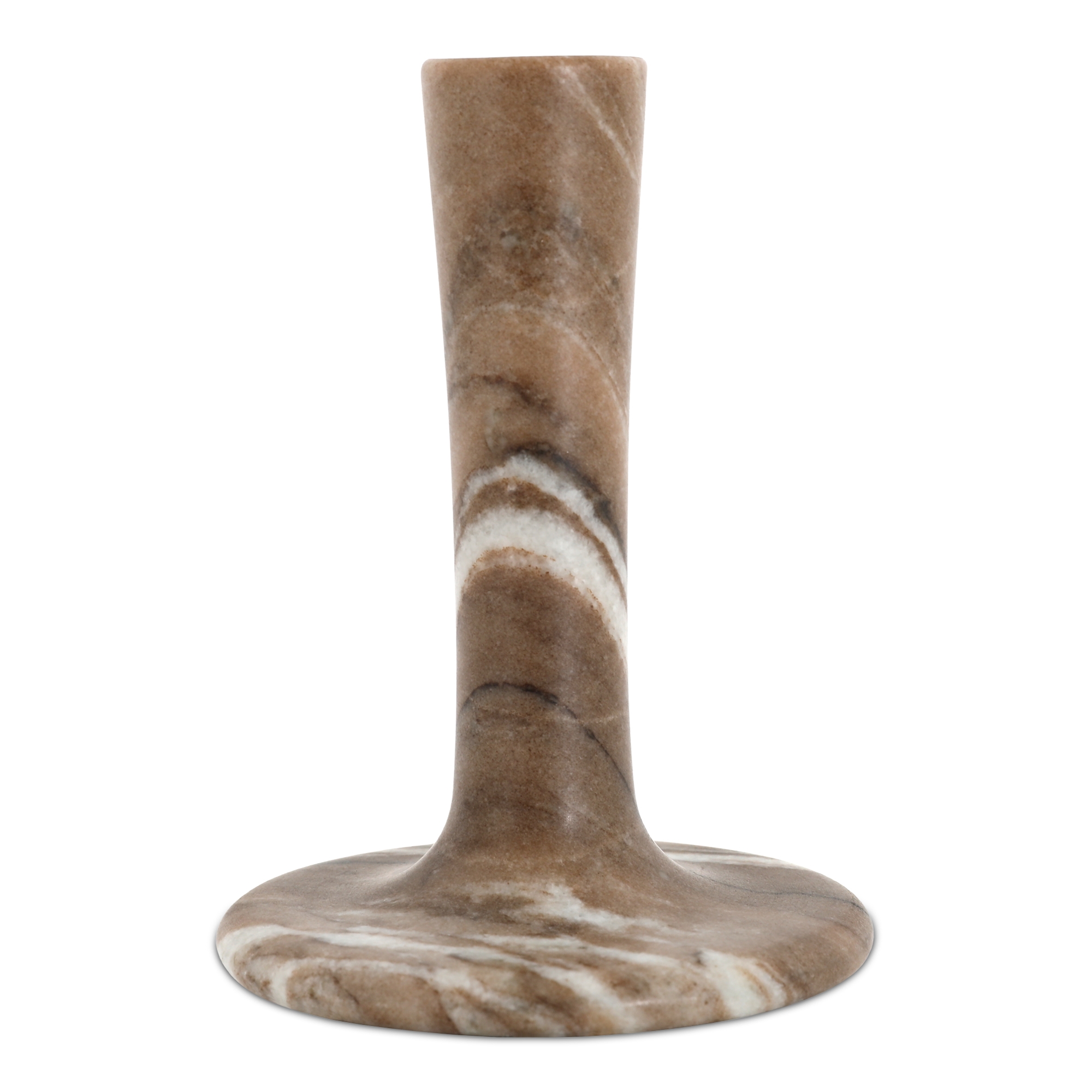 East Tall Candle Holder Brown Torrent Marble - Image 5