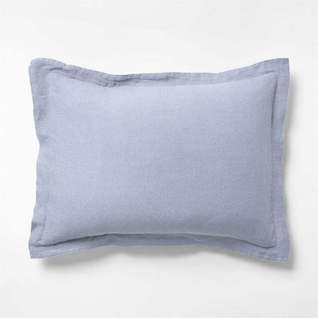 Natural Hemp Smoke Blue Standard Bed Pillow Sham - Image 0