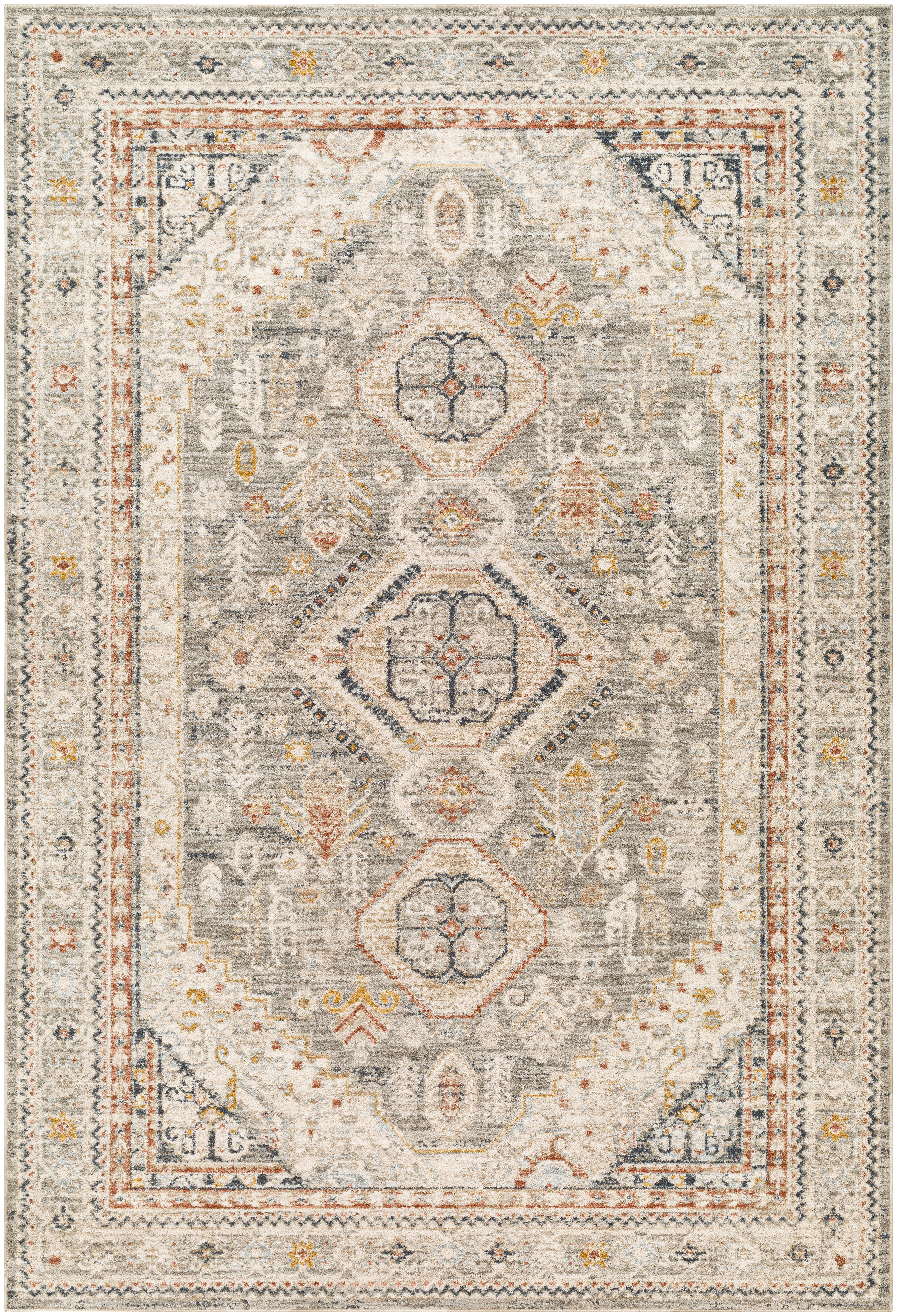 Beckham Gray Indoor 2'7" x 7'3" Machine Woven Rug - Image 0