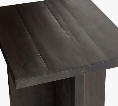 Rocklin 24" Reclaimed Wood Side Table, Rustic Black - Image 1