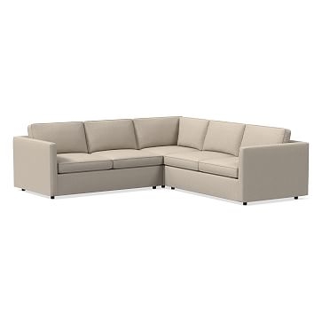 Harris Sectional Set 13: LA 65" Sofa, Corner, RA 65" Sofa, Poly , Deco Weave, Clay, Concealed Supports - Image 0