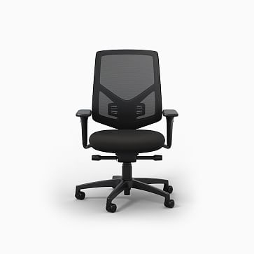 Desk Chair QC3, BU Black, fab 1 Tuxedo - Image 3