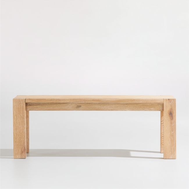 Terra 51" Natural White Oak Solid Wood Dining Bench - Image 0