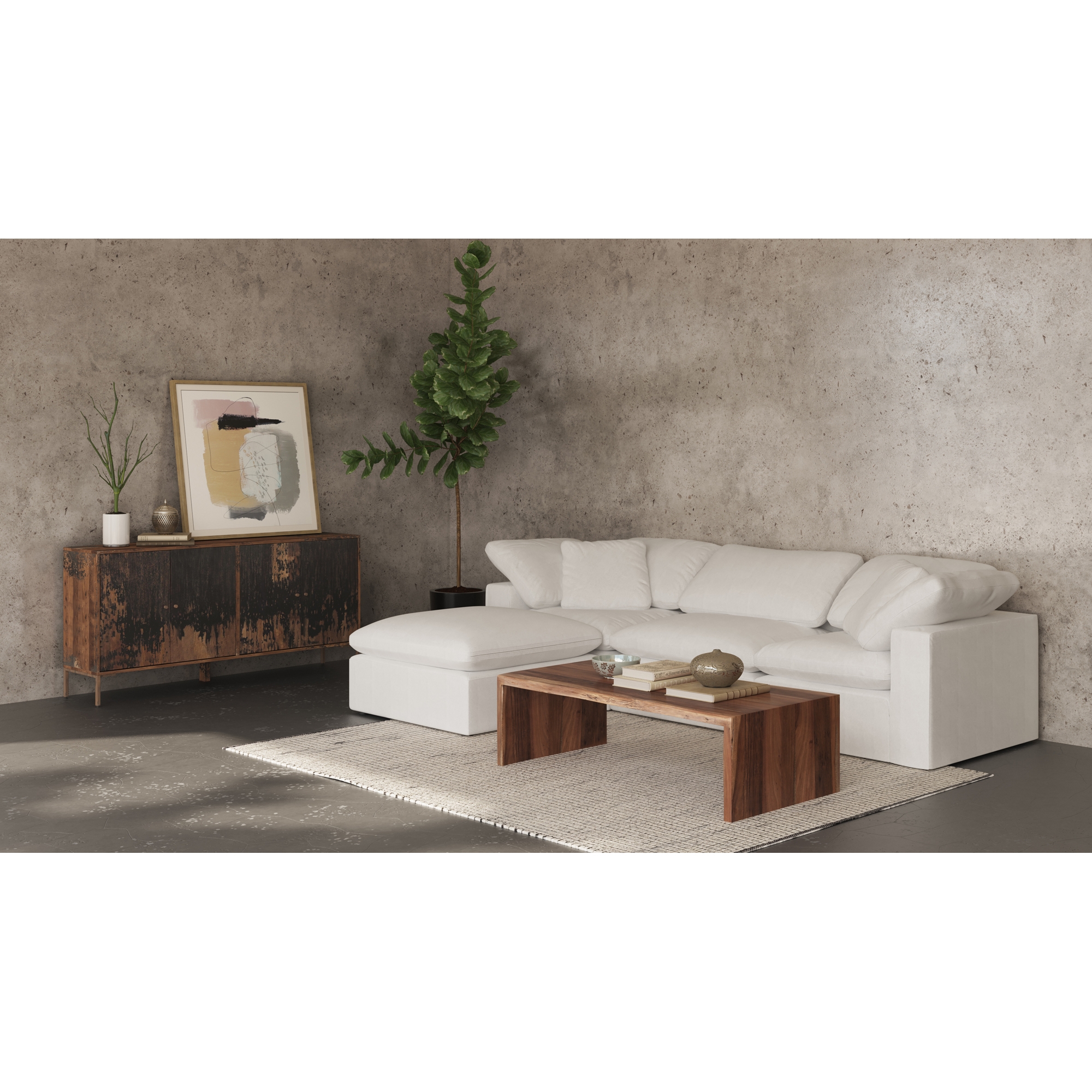 Terra Condo Ottoman Cream White - Image 5
