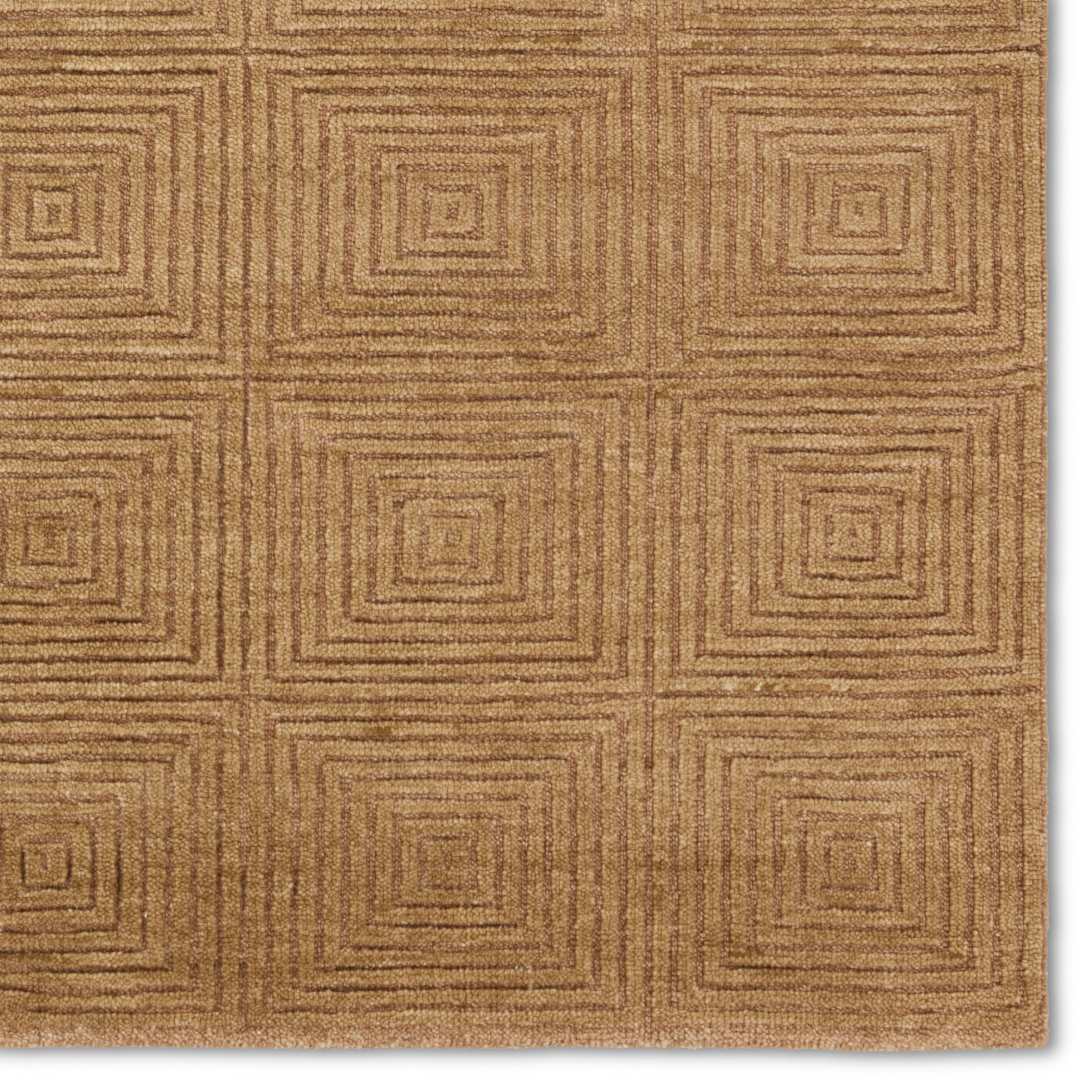 Pennant TAS02 Handknotted Geometric Brown Area Rug (8'x10') - Image 3