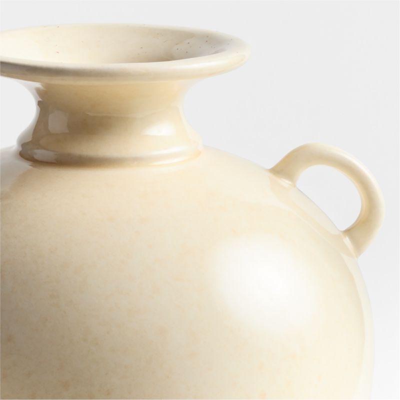 Ephemere Light Beige Ceramic Vase 14" by Athena Calderone - Image 5