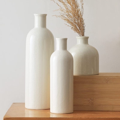 Ceramic Vases For Home Decor, White Vases For Decor, Modern Home Decor, Vases For Decor, Decor Vases For Centerpieces, Ceramic Vase, Vases For Flowers, Decorative Vase, White Ceramic Vase - Image 0