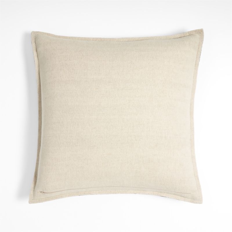 Ink Black 20'' Organic Laundered Linen with Feather Pillow - Image 5