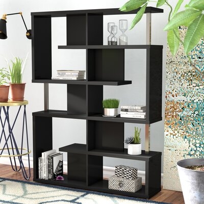 Chantilly 63" H x 47" W Geometric Bookcase - Image 0