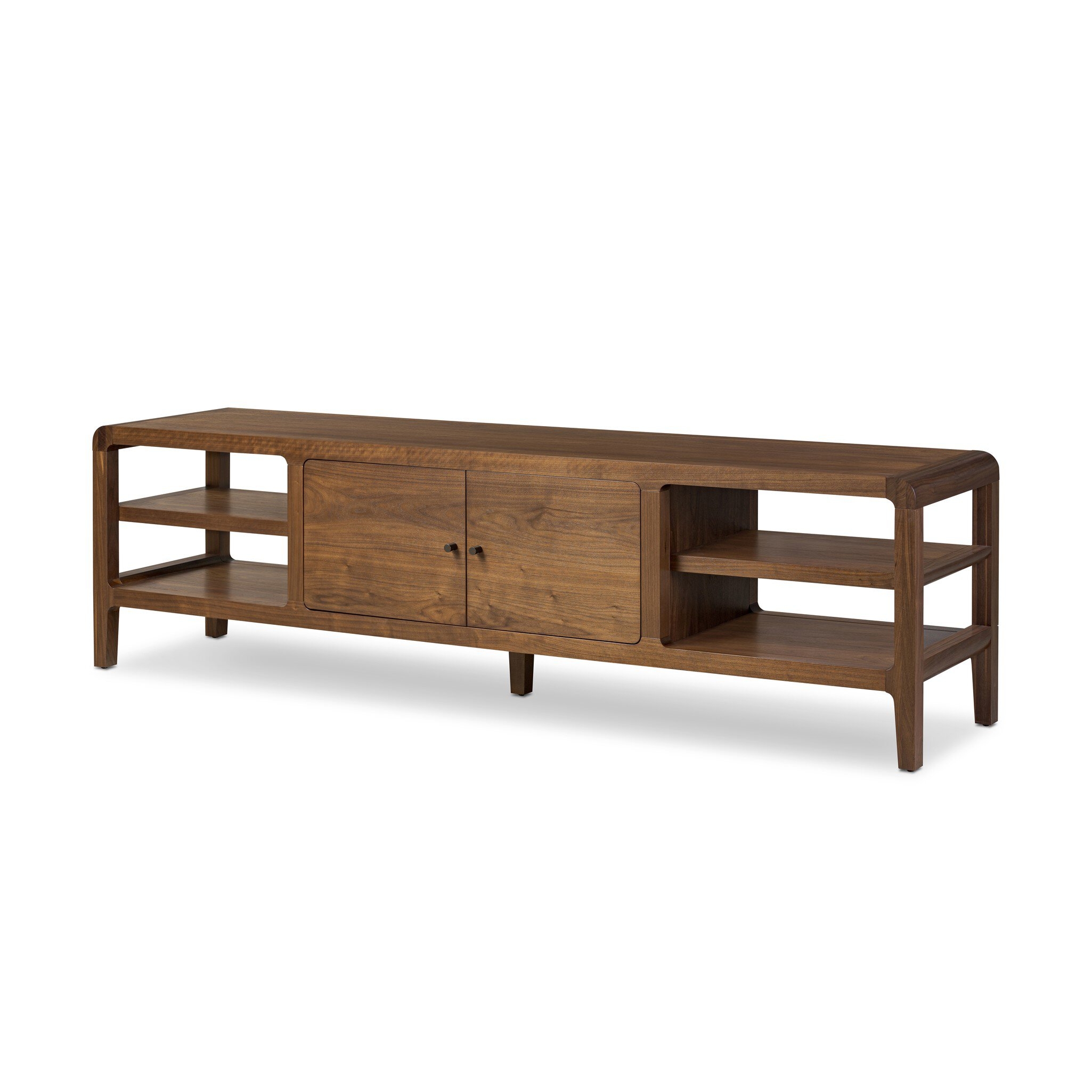 Hawkes Media Console - Dark Walnut Solid - Image 1